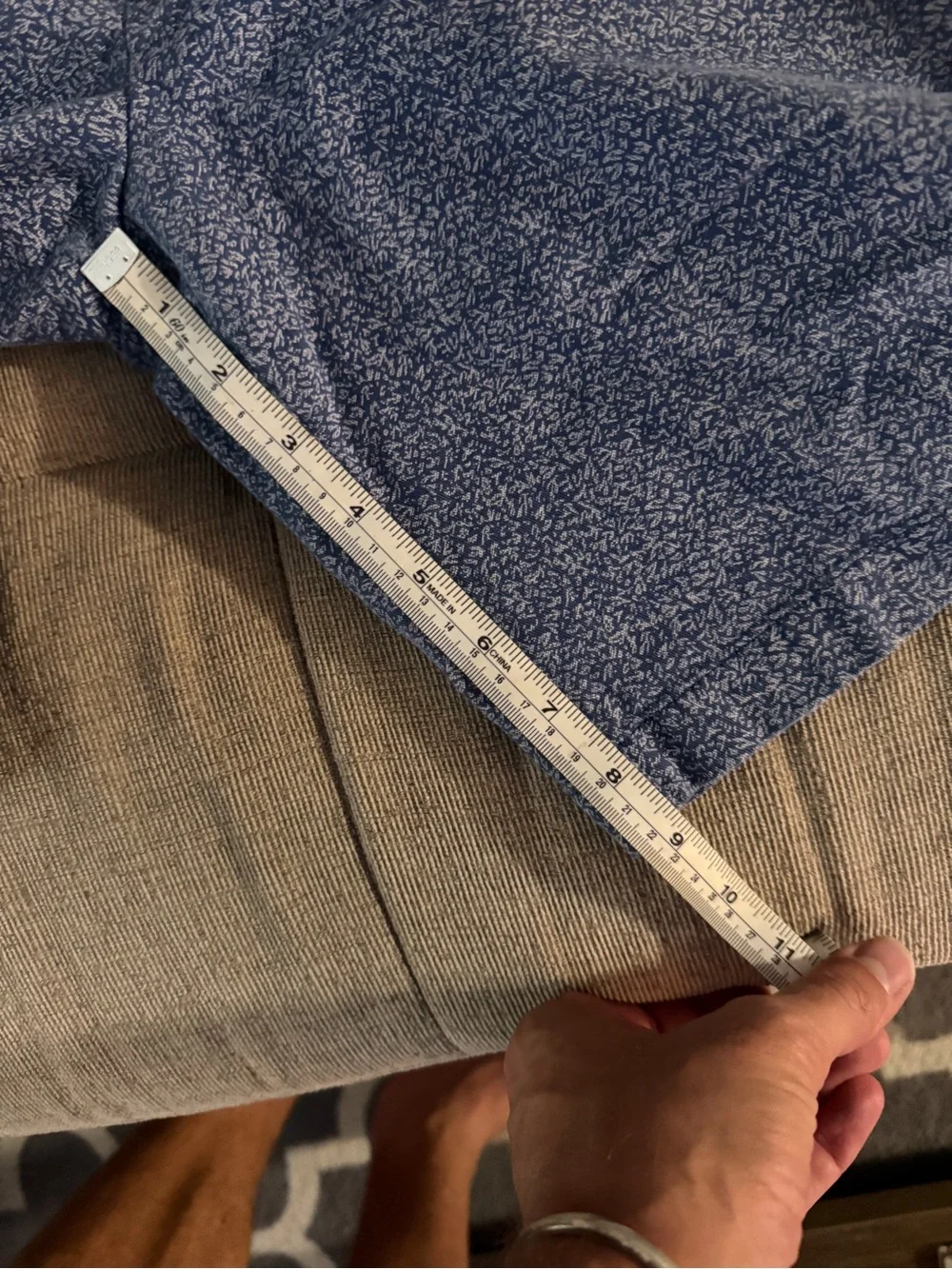 Banana Republic Men's Classic Textured Blue Shorts